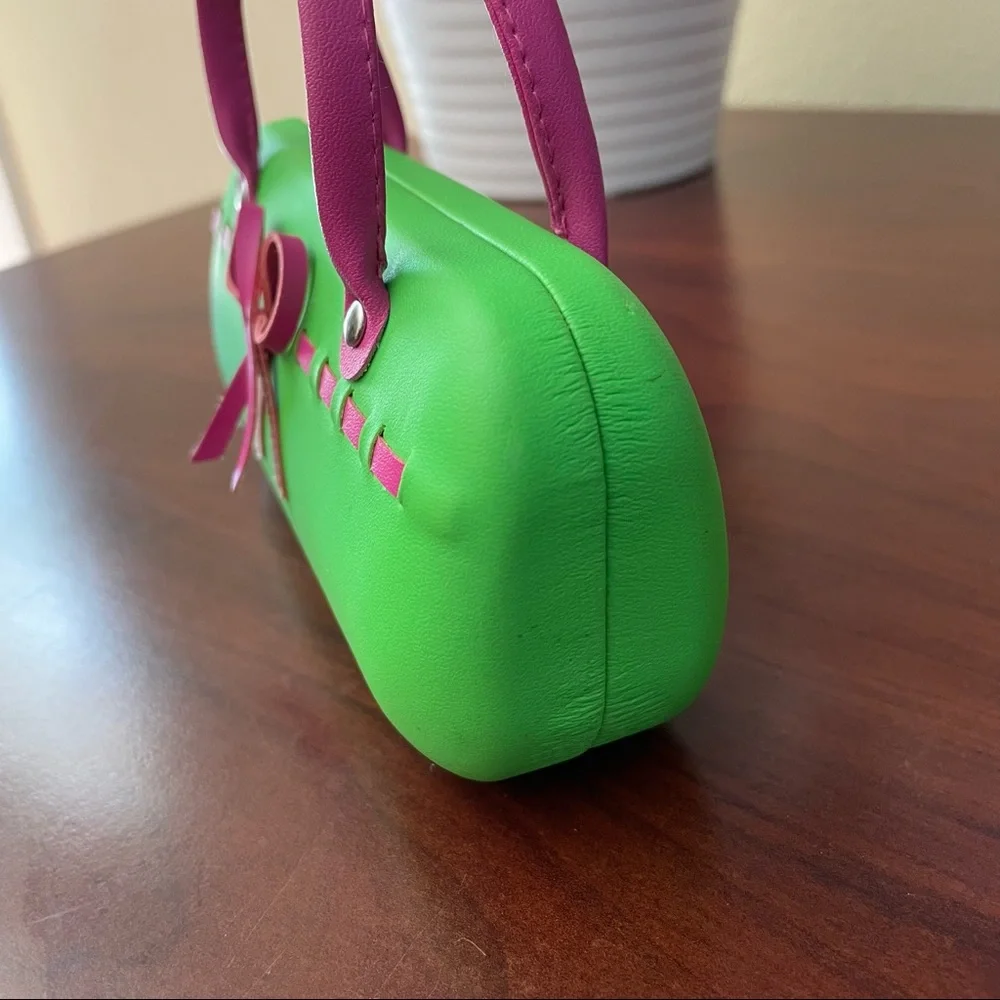 Eyeglass or Sunglass Small Case Green and Pink Girls